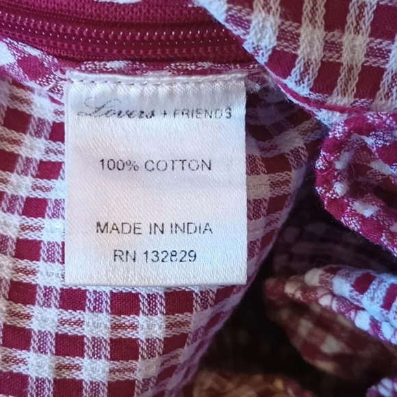 Lovers + Friends Red Gingham Ruffle Single Shoulder Crop Top BBB - Picture 4 of 6